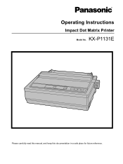 Panasonic KX-P1131E Operating Instructions