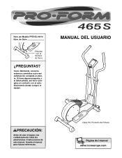 ProForm 465 S Spanish Manual