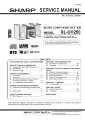 Sharp XL-UH250 Service Manual