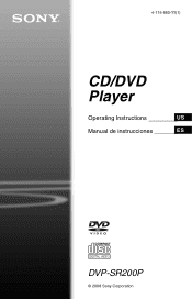 Sony DVP SR200P Operating Instructions