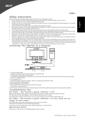 Acer P206HL Quick Start Guide