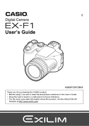 Casio EX-F1 Owners Manual