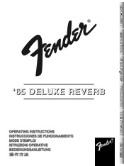 Fender 3965 Deluxe Reverb Owners Manual