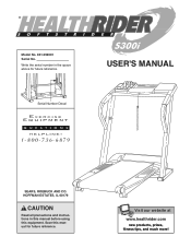 HealthRider S300i Treadmill English Manual