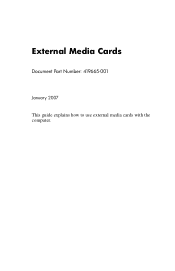 HP Nc8430 External Media Cards - Windows Vista