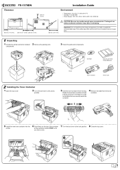 Kyocera FS-1370DN 120V FS-1370DN Installation Instructions