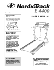 NordicTrack E 4400 Treadmill English Manual