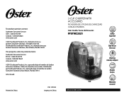Oster 3-Cup Mini Chopper Instruction Manual