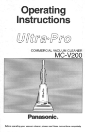 Panasonic MCV200 MCV200 User Guide
