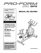 ProForm 250 Spx Bike Spanish Manual