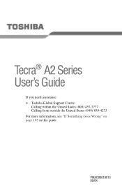 Toshiba Tecra A2-S316 User Guide