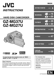 JVC GZ MG37 Instructions