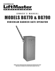 LiftMaster BG770 BG790 Manual
