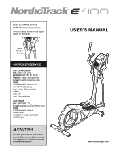 NordicTrack E400 Instruction Manual