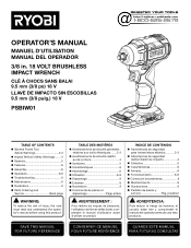 Ryobi PSBIW01B Operation Manual