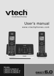 Vtech Two Handset Expandable Cordless Phone System with Digital Answering System and Caller ID User Manual (LS6225-3 User Manual)