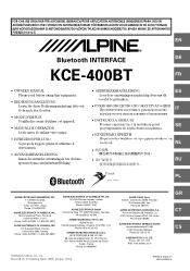 Alpine KCE-400BT Owners Manual