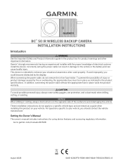 Garmin BC 50 with Night Vision Installation Instructions PDF