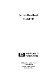 HP Model 748 HP Model 748 Service Handbook