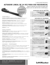 LiftMaster LA400UL LA400PKGUL Product Guide - Spanish