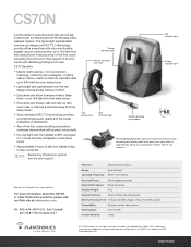 Plantronics CS70N Product Sheet