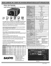 Sanyo PDG-DHT8000L Print Specs