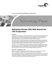 Seagate ST373455LC Optimizing Storage with SAS: Beyond the 10K Compromise (72K, PDF)