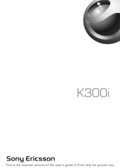 Sony Ericsson K300i User Guide