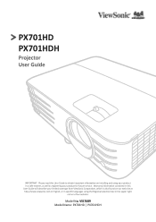 ViewSonic PX701HDH - 1080p Home Theater Projector with 3500 Lumens and Powered USB User Guide