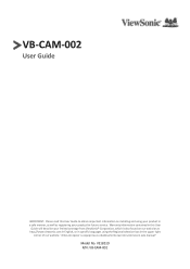 ViewSonic VB-CAM-002 User Guide English