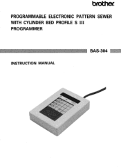 Brother International BAS-304 Programmer Instruction Manual - English