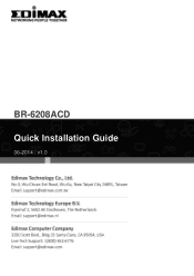 Edimax BR-6208ACD Installation Guide