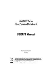 Gigabyte GA-6FASV2 Manual