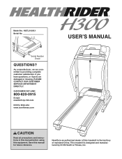 HealthRider H 300 Treadmill English Manual