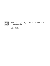 HP 2159m HP 2210i/2310i/2510i LCD Monitors  -  User Guide