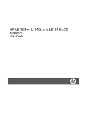 HP LE1911i HP LE1901wi, L1910i, and LE1911i LCD Monitors User Guide