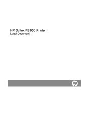 HP Scitex FB950 HP Scitex FB950 - Legal Documentation