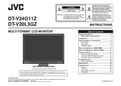 JVC DT-V24G11Z Instruction Manual