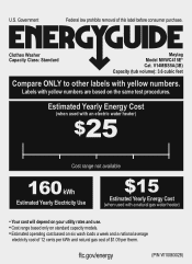 Maytag MVWC415EW Energy Guide