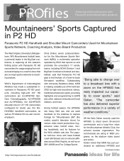 Panasonic AG-HPX370 Case Study: Mountaineers' Sports Captured in P2 HD