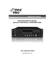 Pyle PD3000A PD1000A Manual 1