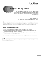 Brother International HL-L2370DWXL Product Safety Guide