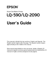 Epson LQ-590 User Manual