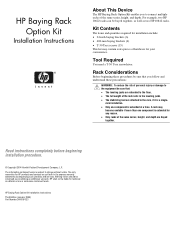 HP S10614 Baying Rack Option Kit Installation Instructions