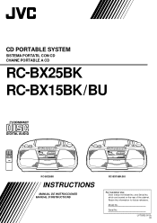 JVC RC-BX25 Instructions