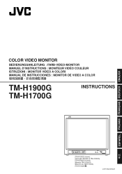 JVC TM-H1700GU Installation Guide