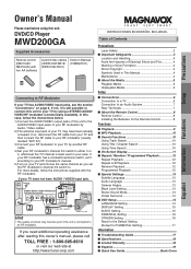 Magnavox MWD200GA Owners Manual