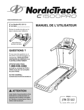 NordicTrack C 1500 Pro Treadmill Canadian French Manual