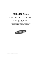 Samsung SGH X497 User Manual (ENGLISH)