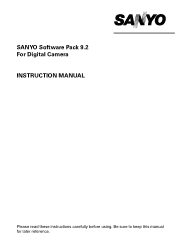 Sanyo VPC E1 Instruction Manual, VPC-E10EX Software 9.2